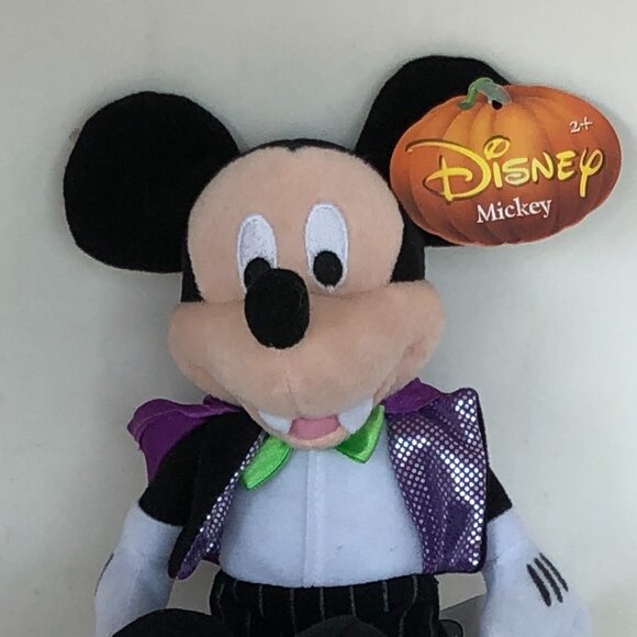 Disney Mickey Mouse New w/ Tag Halloween Vampire Plush  Toy 2+ - Picture 6 of 16